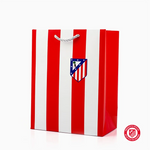Bolsa Regalo Grande Cartón 30 x 10 x 40 cm Rayas Rojas y Blancas Atlético de Madrid