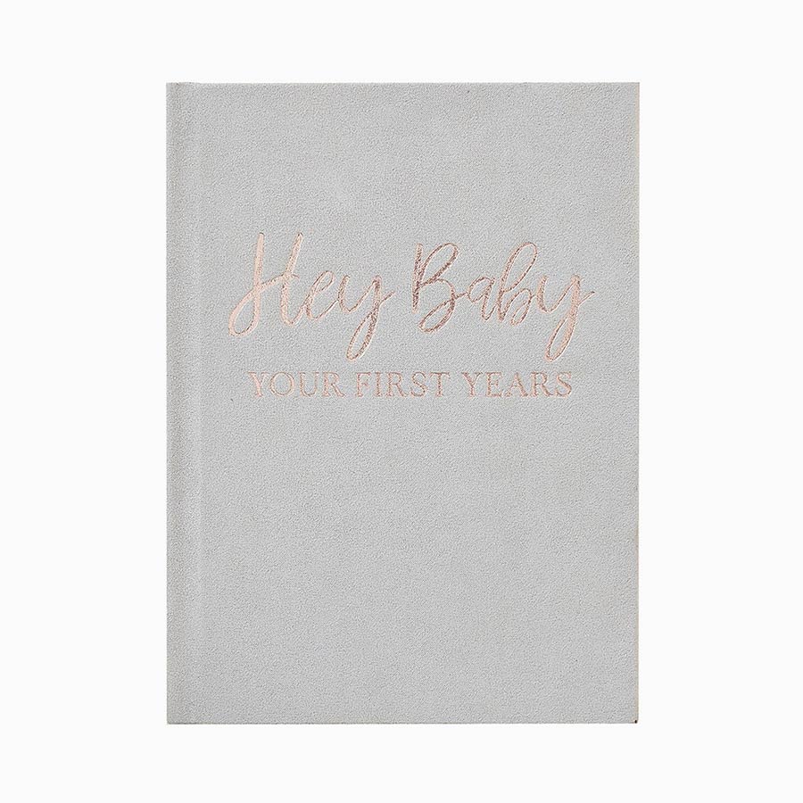 Livro diário do chá de bebê "Hey Baby"