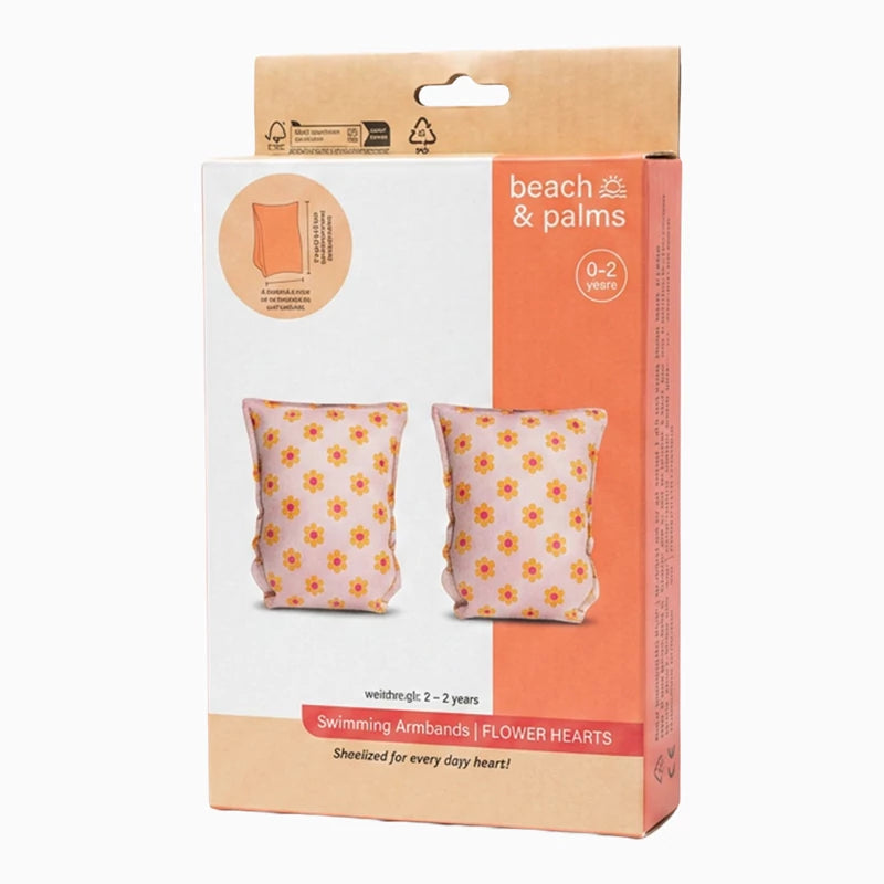 Inspiracion con Braçadeiras Infantis Brancas com Flores Laranja