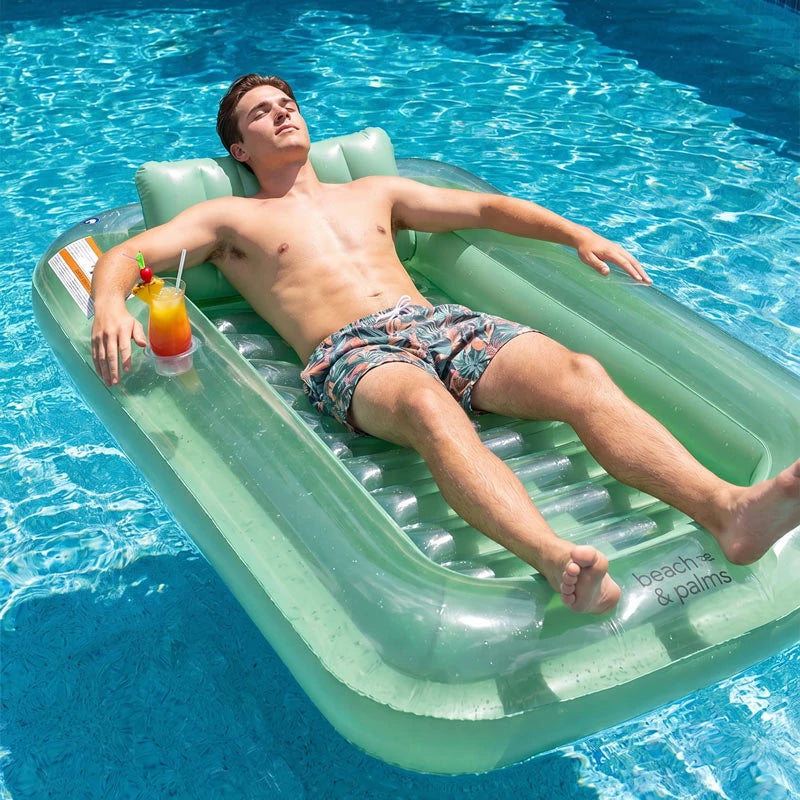 Piscina espreguiçadeira retangular 178 x 120 x 31 cm verde