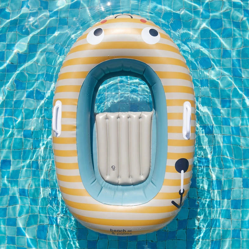 Inspiracion con Barco Hinchable Rayas Amarillo y Blanco