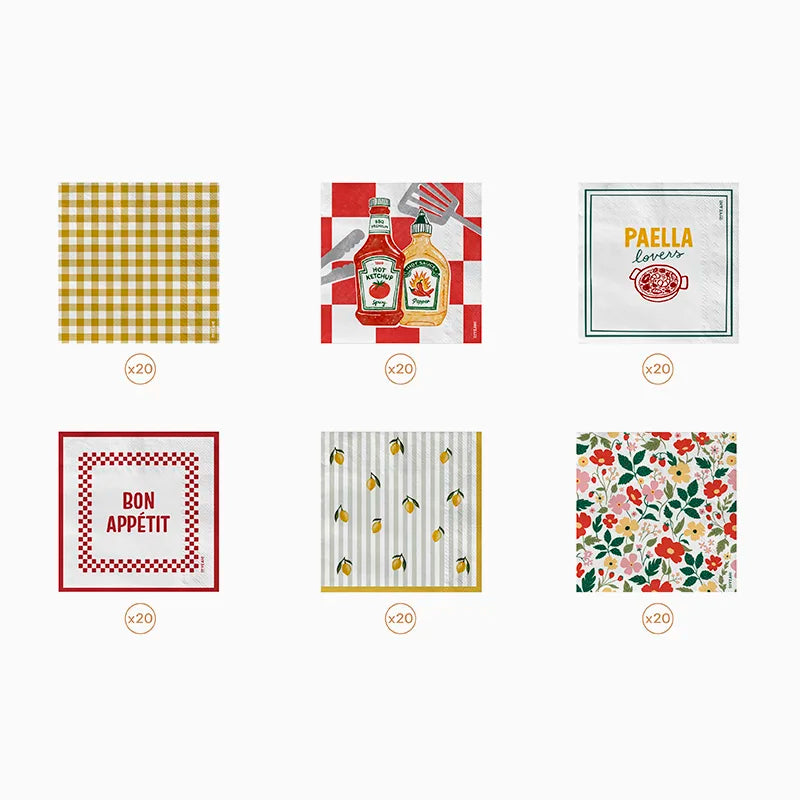 Palet Box Servilletas Papel Doble Capa Foodie