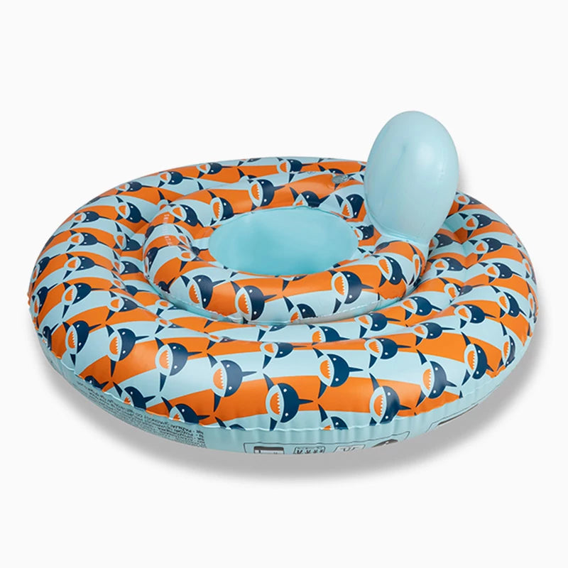 Flotador para Bebé Naranja y Azul con Tiburón