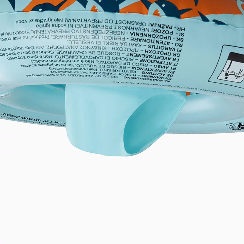 Flotador para Bebé Naranja y Azul con Tiburón