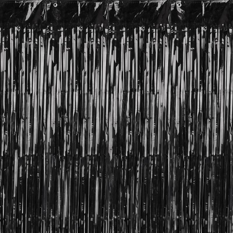 Metallized decorative curtain 0.90 x 2.40 m black
