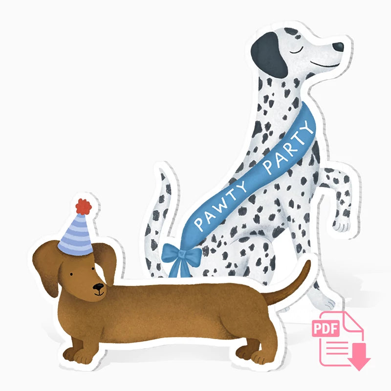 Digital Decorative Dog Silhouette