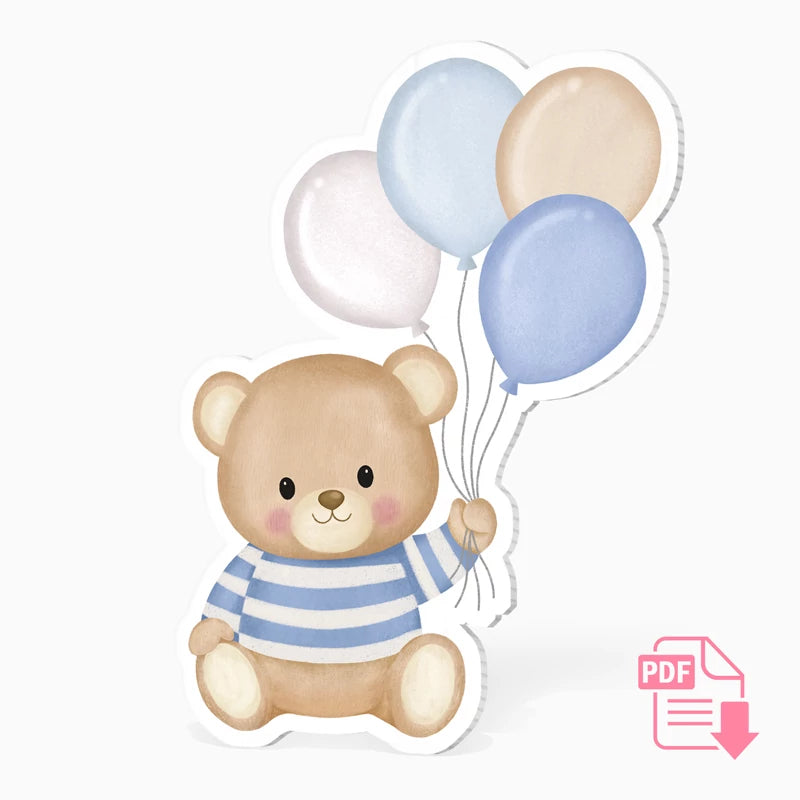 Siluetta decorativa digitale degli orsacchiotti