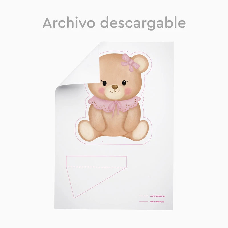 Inspiracion con Siluetta decorativa digitale degli orsacchiotti