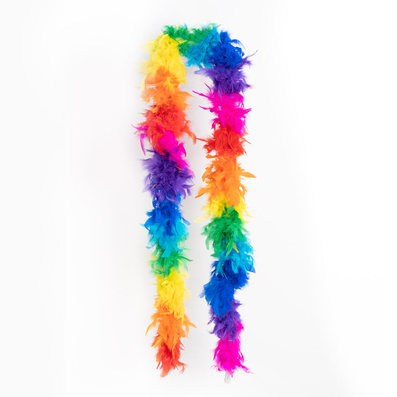 Boa multicolored feathers