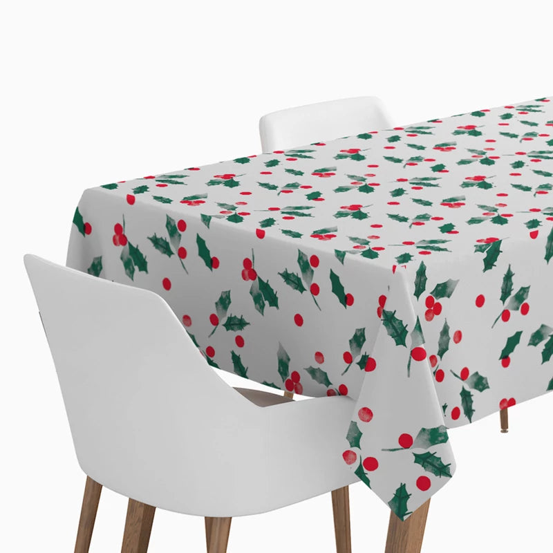 Weihnachten wasserdichte gefaltete Papiertischdecke 1,20 x 1,80 m Holly