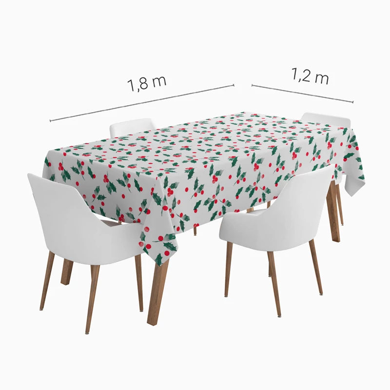 Inspiracion con Weihnachten wasserdichte gefaltete Papiertischdecke 1,20 x 1,80 m Holly