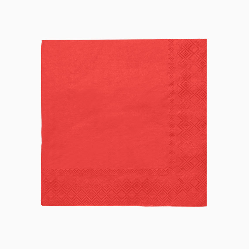 Red 33x33 paper napkins