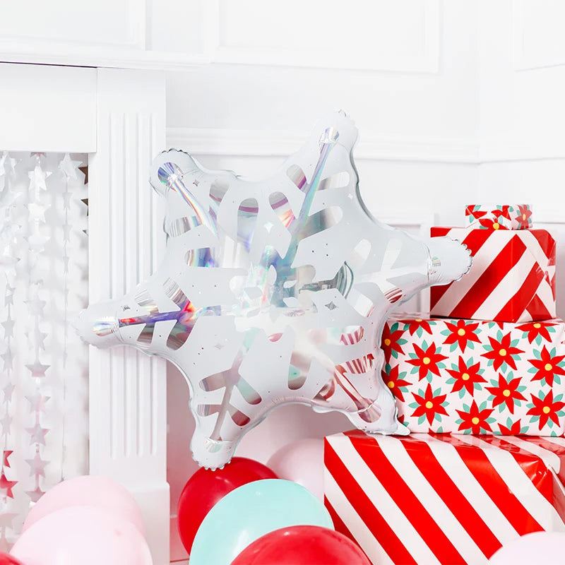 Globo Foil Copo de Nieve Holográfico 64 x 66 cm