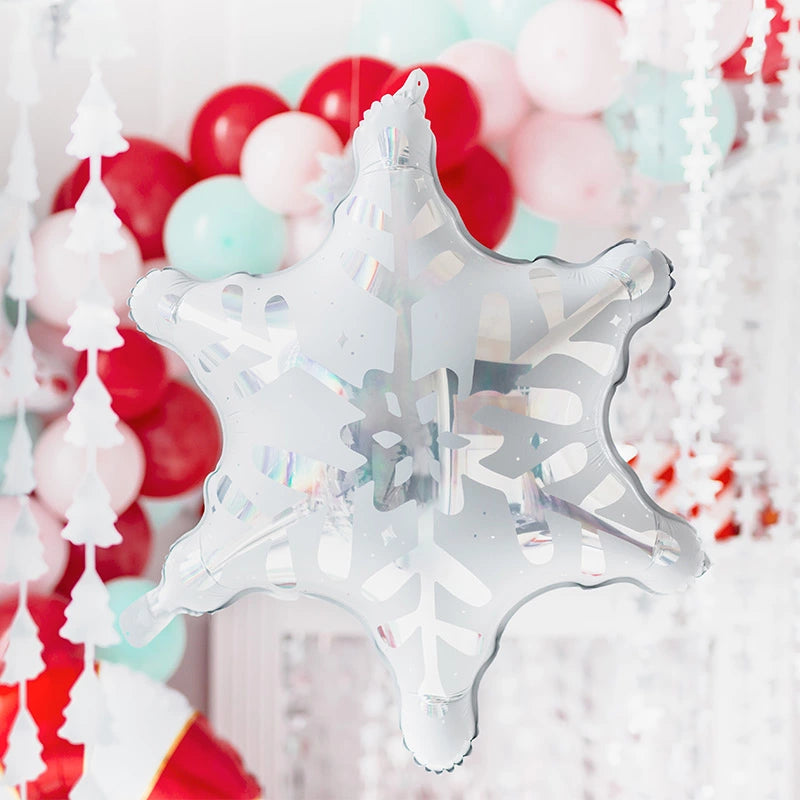 Globo Foil Copo de Nieve Holográfico 64 x 66 cm