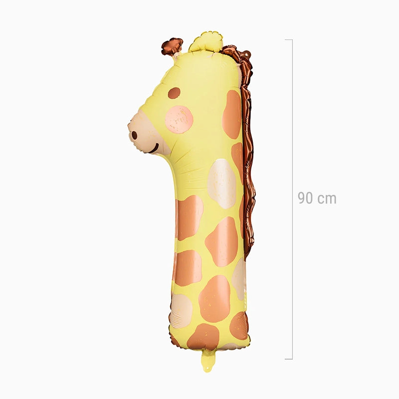Folienballon Nummer 1 Giraffe