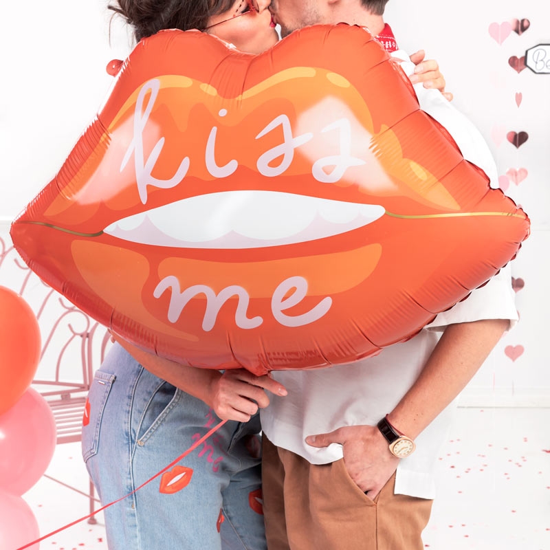 Globo Foil Labios "Kiss Me" San Valentín