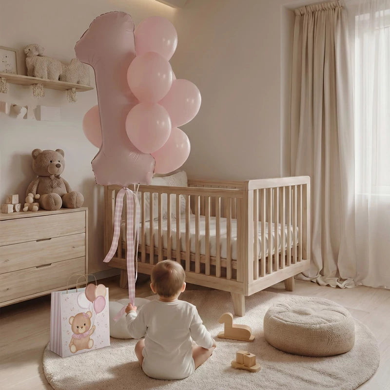 Bolsas Regalo Cartón Mediana 26 x 10 x 32 cm Baby Osito Rosa