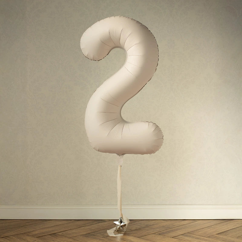 Palloncino foil Numero 1 Medio 86 cm Rosa Pastello