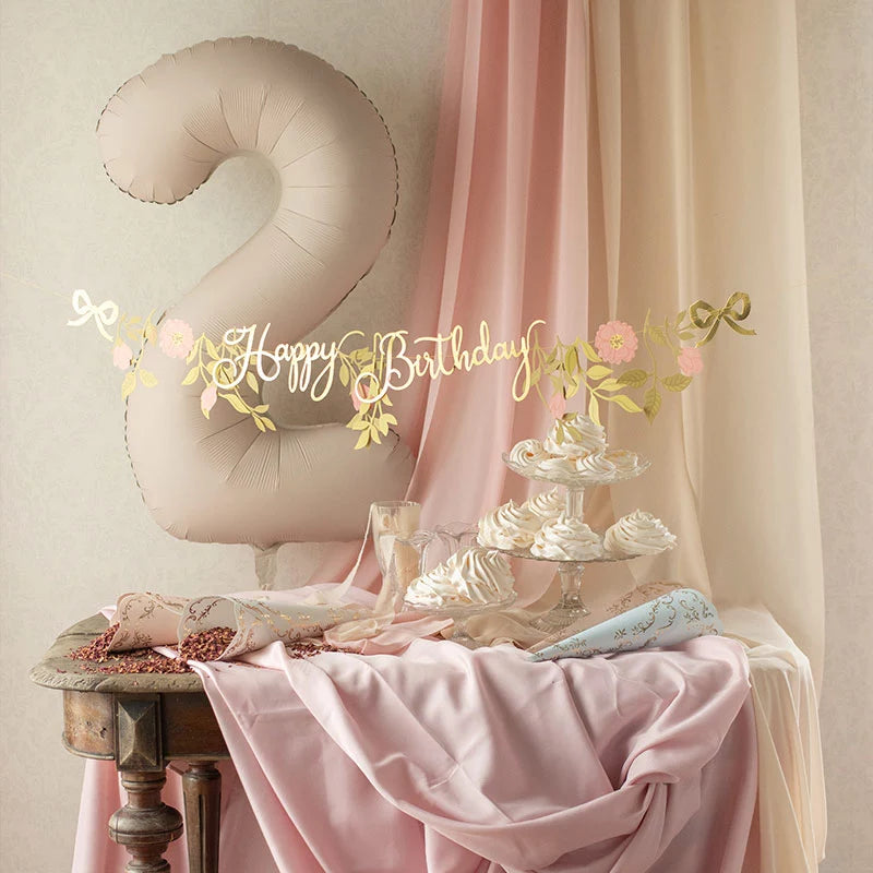 Balão Foil Número 1 Médio 86 cm Rosa Pastel