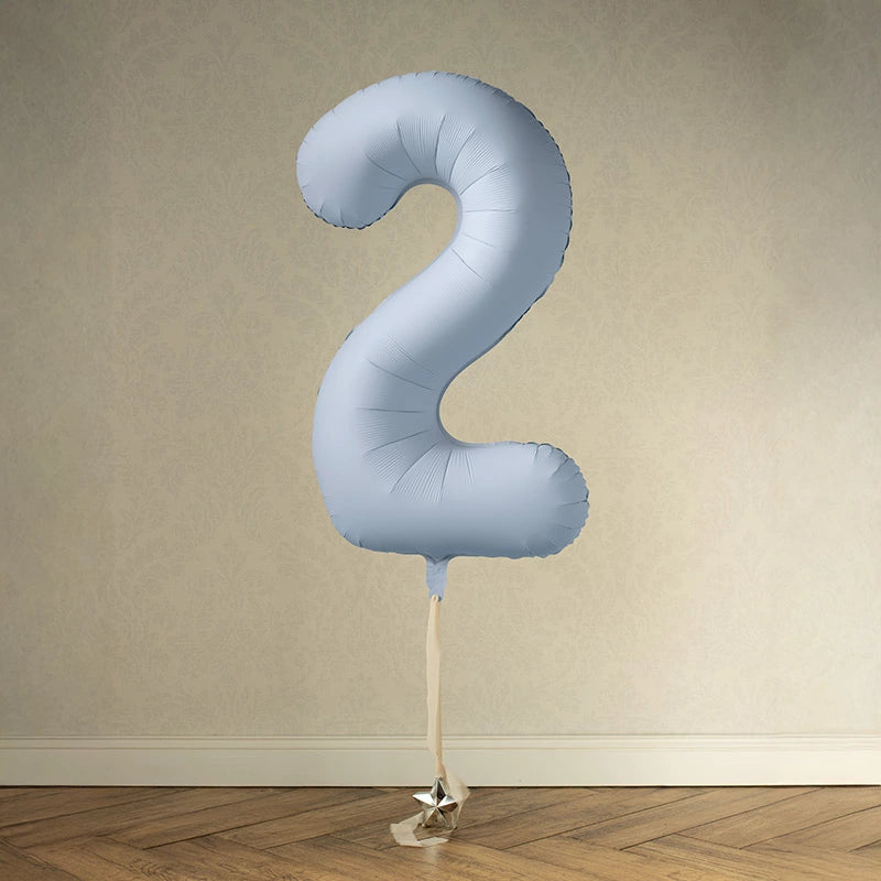 Palloncino foil Numero 1 Medio 86 cm Rosa Pastello