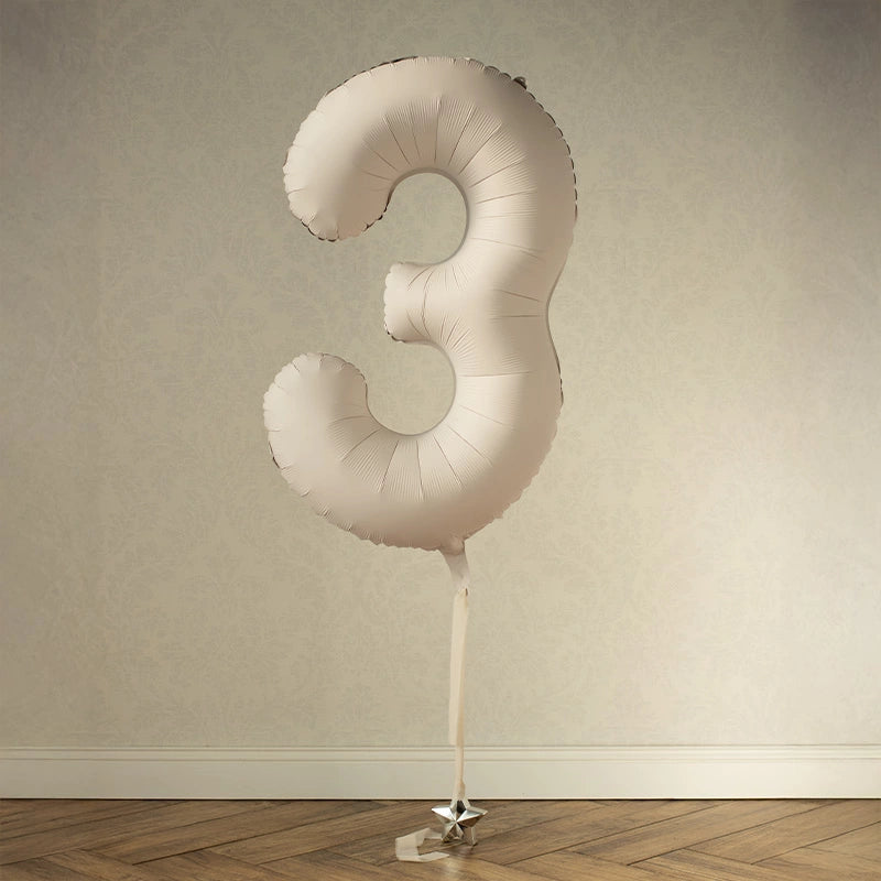 Palloncino foil Numero 1 Medio 86 cm Rosa Pastello