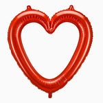 Globo Foil Grande Marco Photocall Corazón Rojo San Valentín