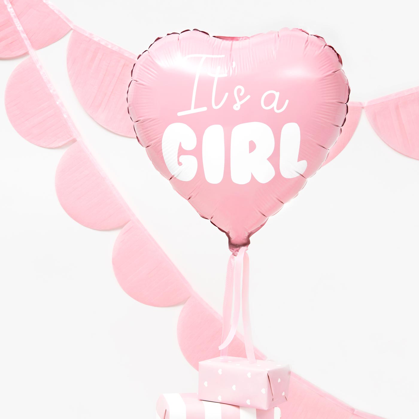 Star balloon foil it's a girl pink