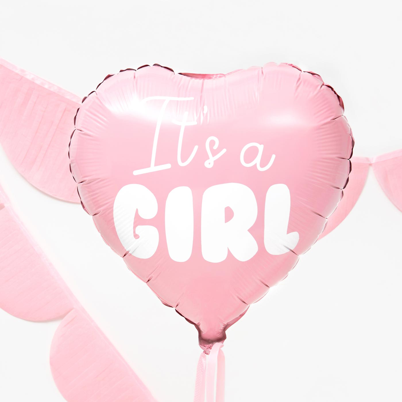 Star balloon foil it's a girl pink