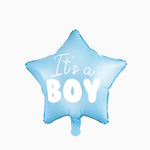 Folha de balão de estrela é um menino azul