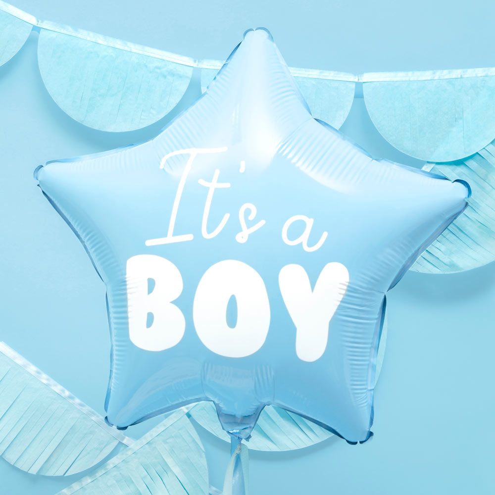 Star balloon foil it's a boy blue