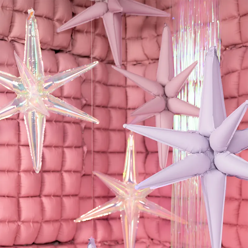 Ballon en feuille d'étoile 3D iridiscent