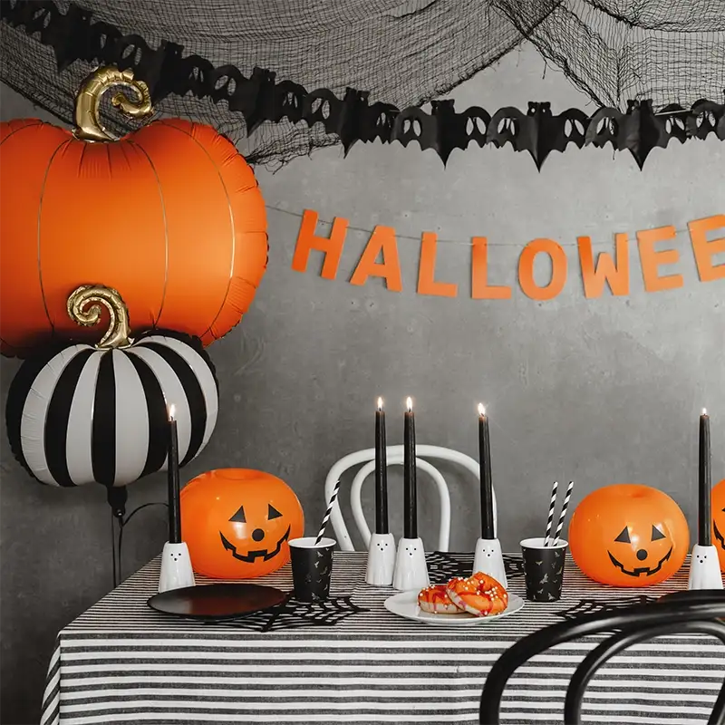 Globo Fail Pumplaza 39 x 38 cm Halloween Black Stripes