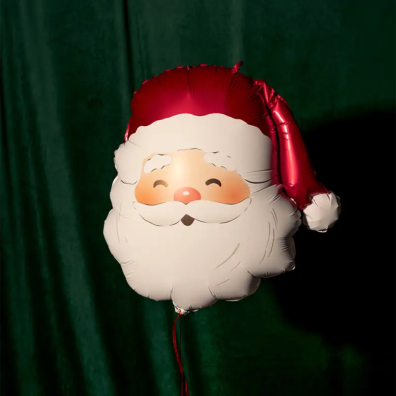 Globo Foil 42 x 43.5 cm Cabeza Papá Noel