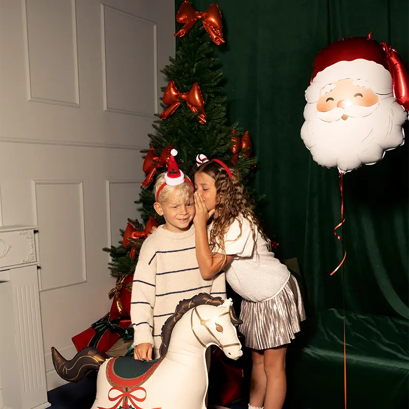 Globo Foil 42 x 43.5 cm Cabeza Papá Noel