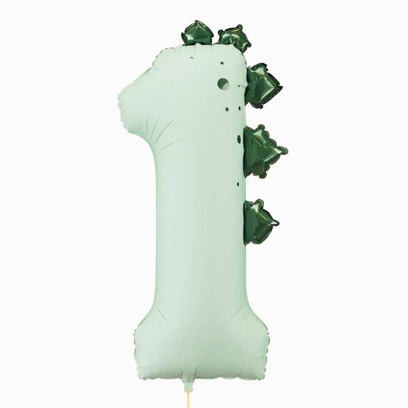 Globo Foil Número 1 Dinosaurio