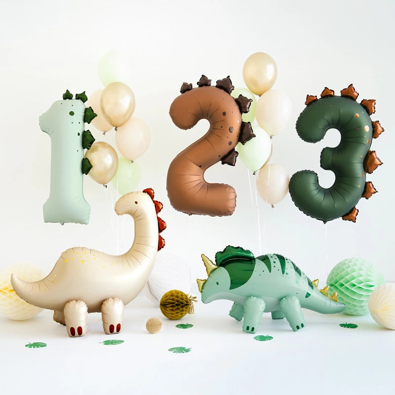 Globo de folha número 2 dinossauros