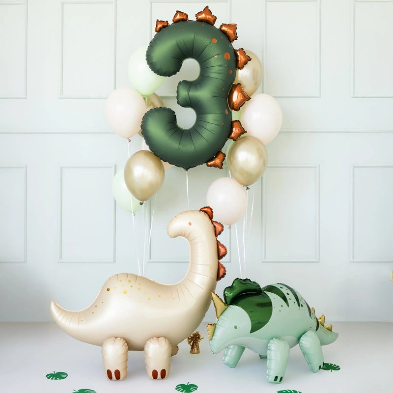 Globo Foil Número 3 Dinosaurio