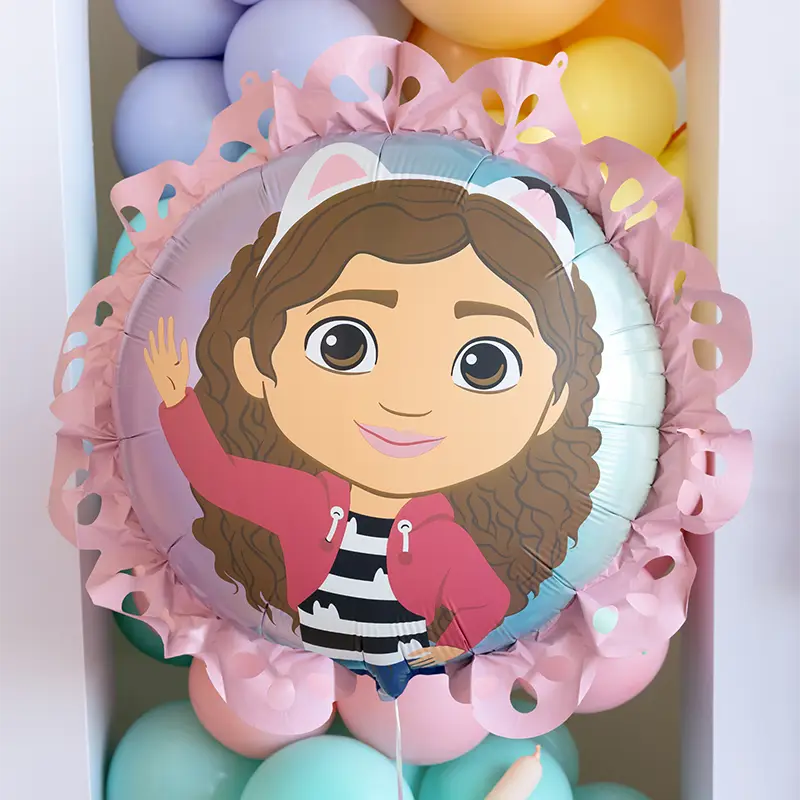 Globo Foil Redondo Ø 52 cm La Casa de Muñecas de Gabby