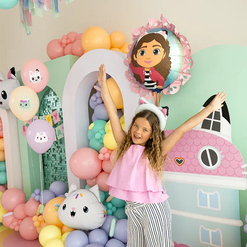 Globo Foil Redondo Ø 52 cm La Casa de Muñecas de Gabby