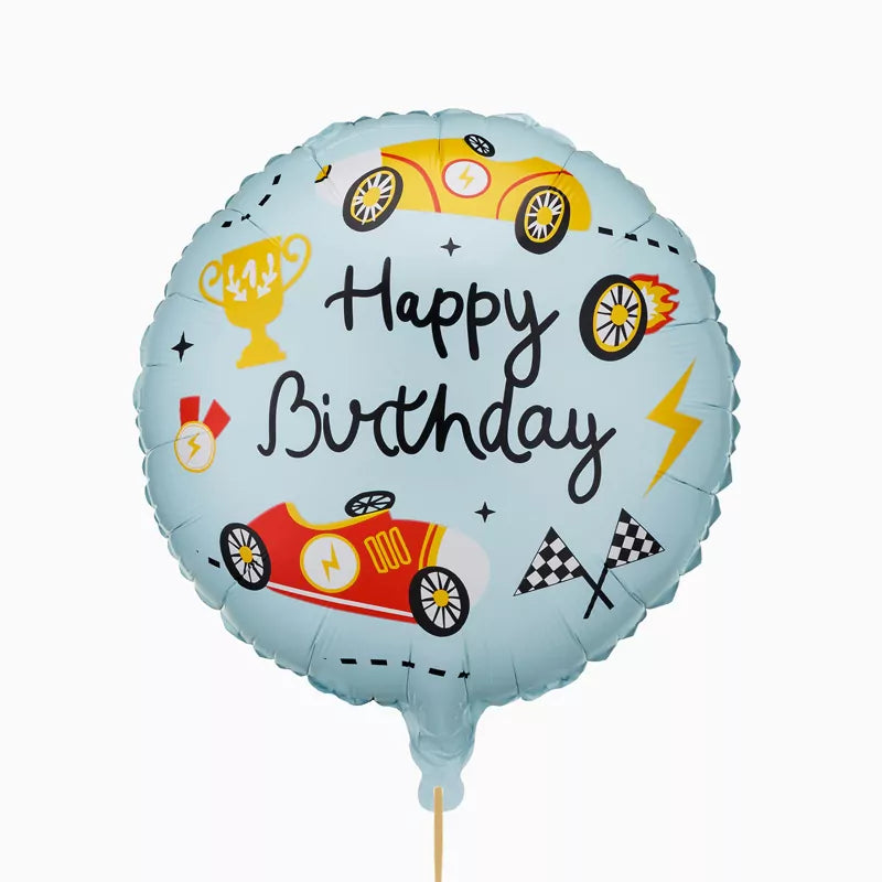 Globo Foil Redondo Ø 35 cm 'Happy Birthday' Coches