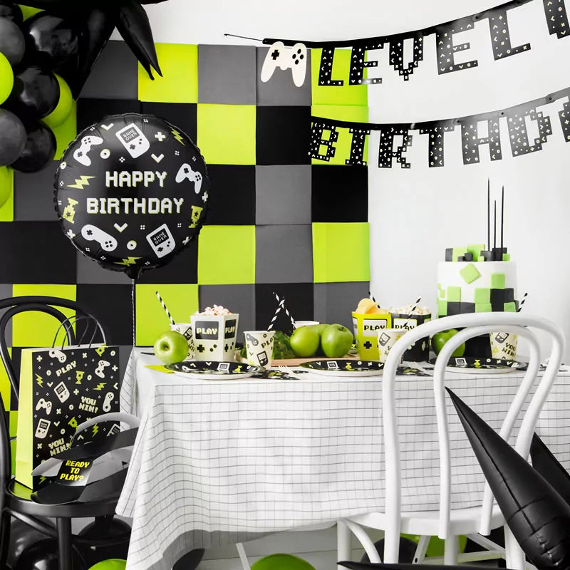 Globo Foil Redondo Ø 35 cm 'Happy Birthday' Gamer