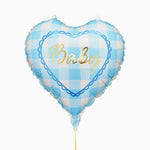 Balão Foil Coração 35 cm 'Baby' Azul Pastel