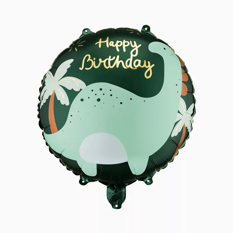 Globo Foil Redondo Ø 35 cm 'Happy Birthday' Dinos