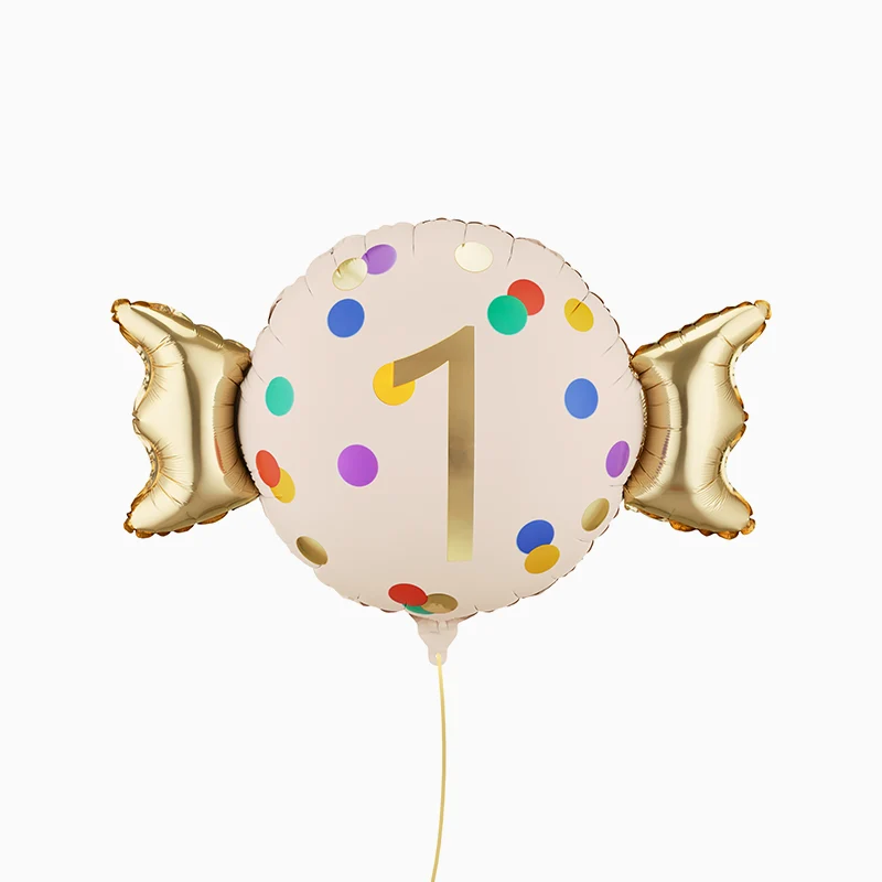 Globo Foil Caramelo 61 x 37 cm Número 1