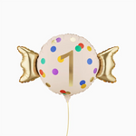 Globo Foil Caramelo 61 x 37 cm Número 1