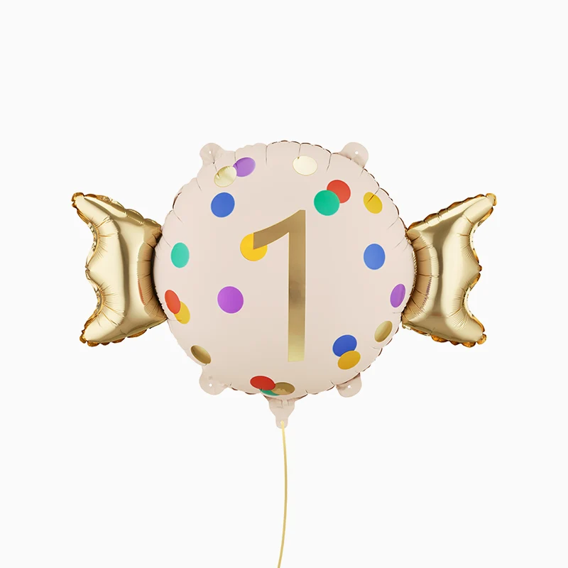 Globo Foil Caramelo 61 x 37 cm Número 1