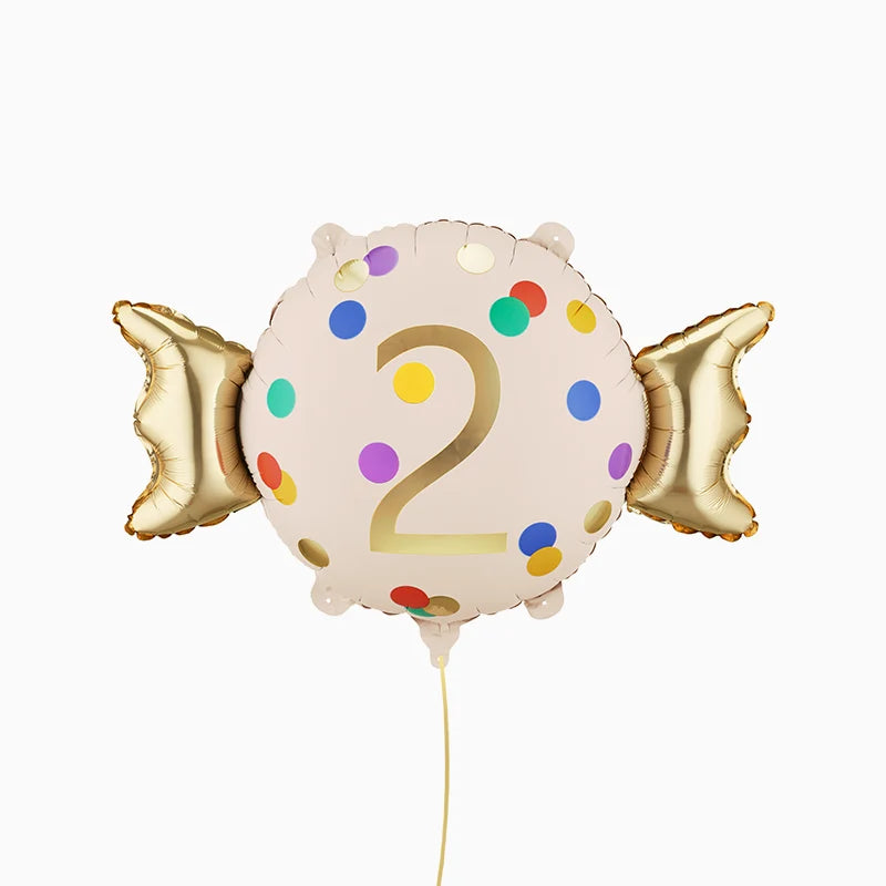 Globo Foil Caramelo 61 x 37 cm Número 2