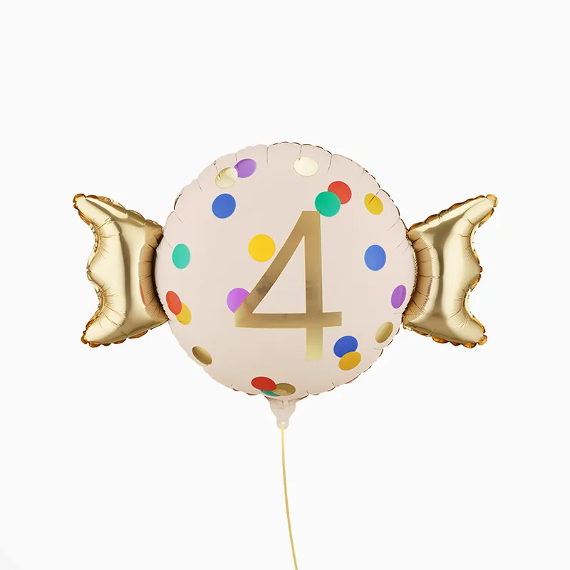 Globo Foil Caramelo 61 x 37 cm Número 4