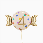 Globo Foil Caramelo 61 x 37 cm Número 4