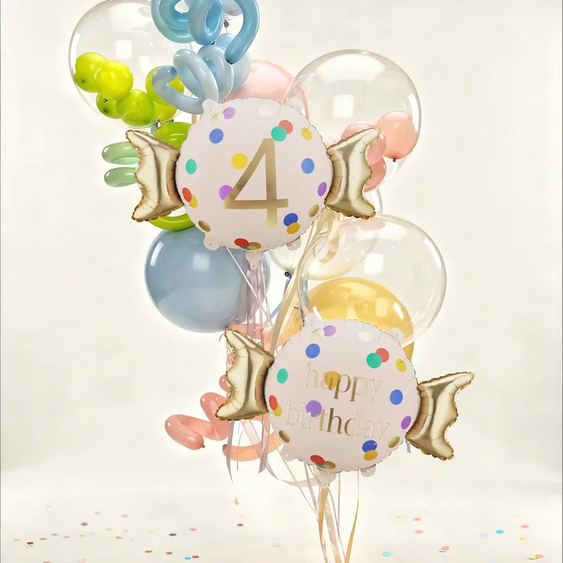 Globo Foil Caramelo 61 x 37 cm Número 4